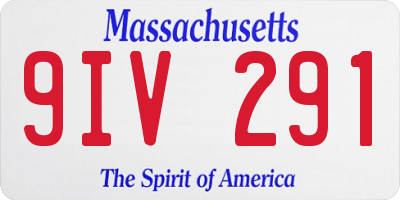 MA license plate 9IV291