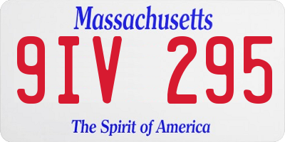 MA license plate 9IV295