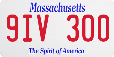 MA license plate 9IV300