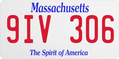 MA license plate 9IV306