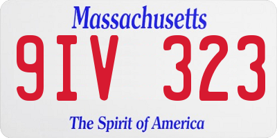 MA license plate 9IV323