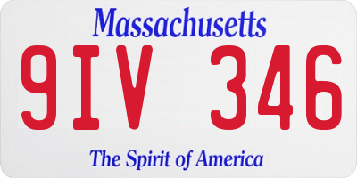 MA license plate 9IV346