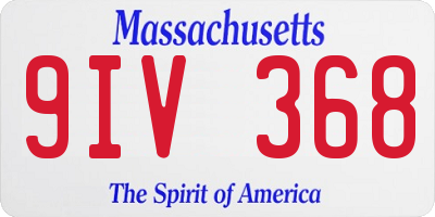 MA license plate 9IV368