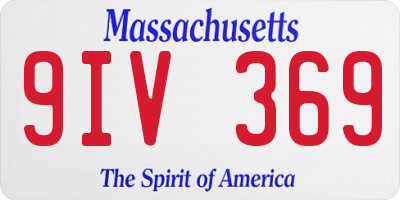 MA license plate 9IV369
