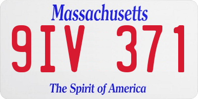 MA license plate 9IV371