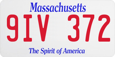 MA license plate 9IV372