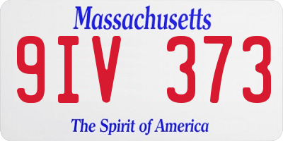 MA license plate 9IV373