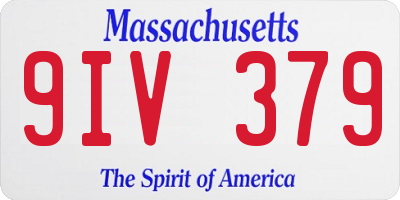 MA license plate 9IV379