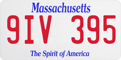 MA license plate 9IV395