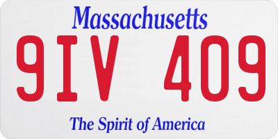 MA license plate 9IV409
