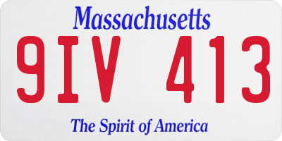 MA license plate 9IV413