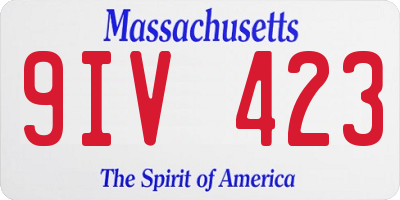 MA license plate 9IV423