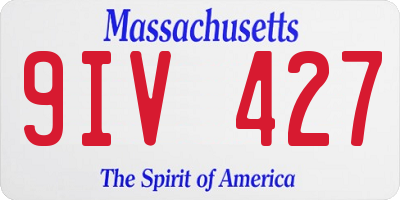 MA license plate 9IV427
