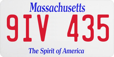 MA license plate 9IV435