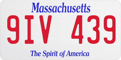 MA license plate 9IV439