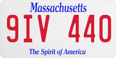 MA license plate 9IV440