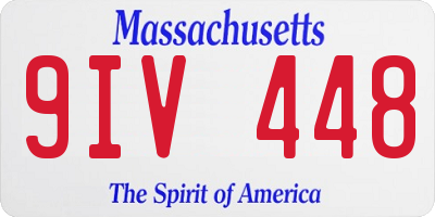 MA license plate 9IV448