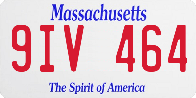 MA license plate 9IV464