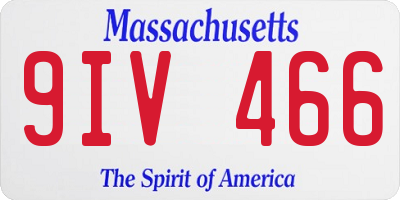 MA license plate 9IV466