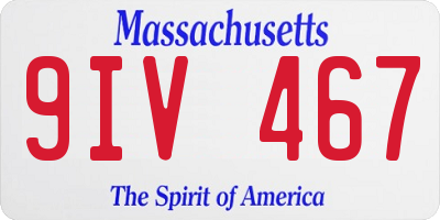 MA license plate 9IV467