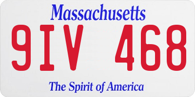 MA license plate 9IV468