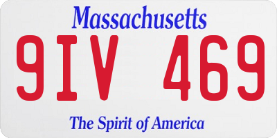 MA license plate 9IV469