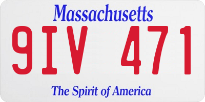 MA license plate 9IV471
