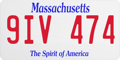 MA license plate 9IV474