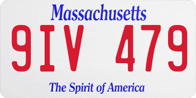 MA license plate 9IV479