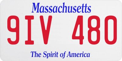 MA license plate 9IV480