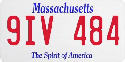 MA license plate 9IV484