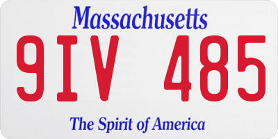 MA license plate 9IV485