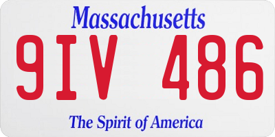MA license plate 9IV486