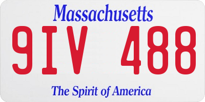 MA license plate 9IV488