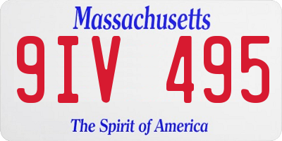 MA license plate 9IV495