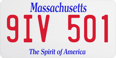 MA license plate 9IV501