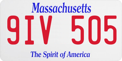 MA license plate 9IV505