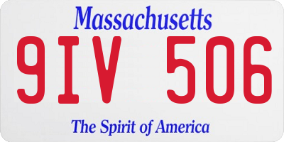 MA license plate 9IV506