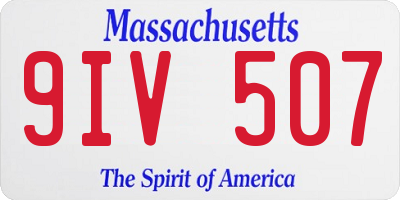 MA license plate 9IV507