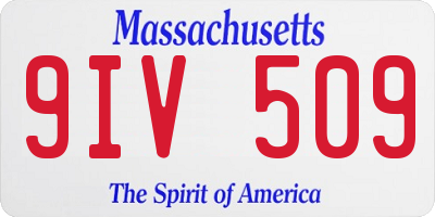 MA license plate 9IV509