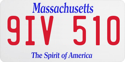 MA license plate 9IV510