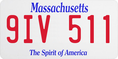 MA license plate 9IV511