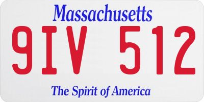 MA license plate 9IV512