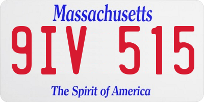 MA license plate 9IV515