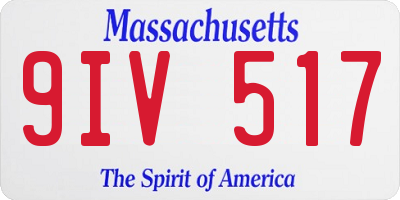 MA license plate 9IV517