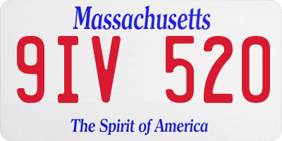 MA license plate 9IV520