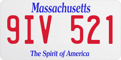 MA license plate 9IV521