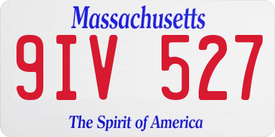 MA license plate 9IV527