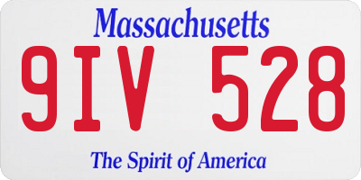 MA license plate 9IV528
