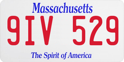 MA license plate 9IV529